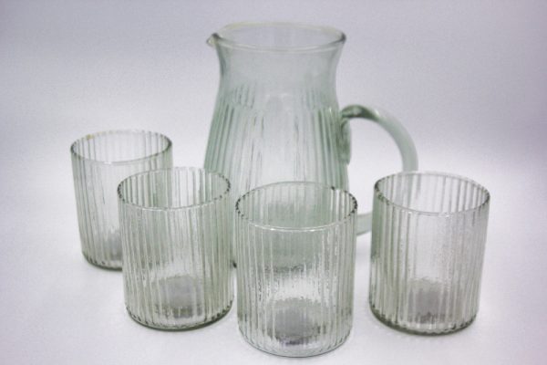 Luxe Glass Jug and Four Glasses Set