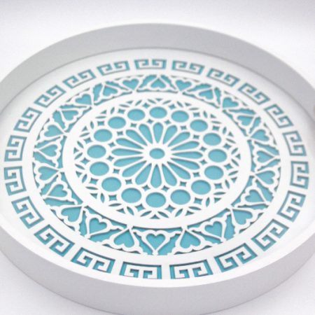 Wooden Round Tray Sky Medium