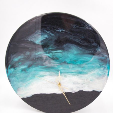 Resin Art Beach Themed Wall Clock