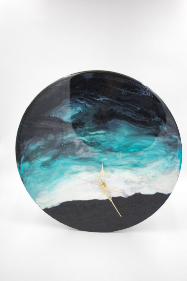 Resin Art Beach Themed Wall  Clock - Image 2