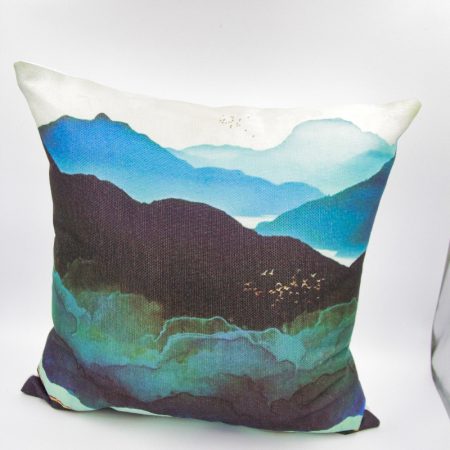 Decorative Mountain, Sea & Birds Cushion Cover