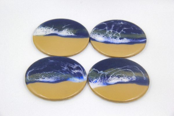 Resin Art Beach Themed Coasters