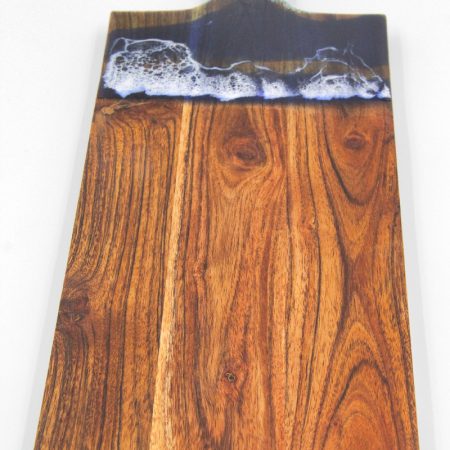 Resin Art Beach Themed Paddle Board Acacia Wood