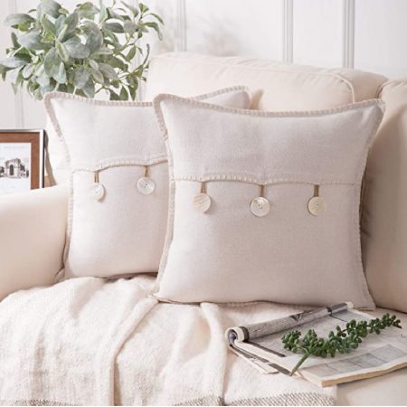 Luxe Shell Triple Buttoned Cushion Cover