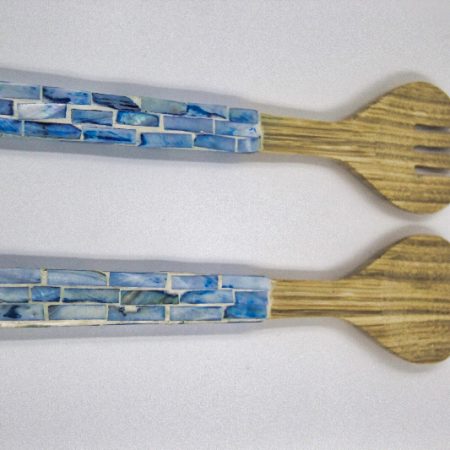 Salad Servers Soft Blue