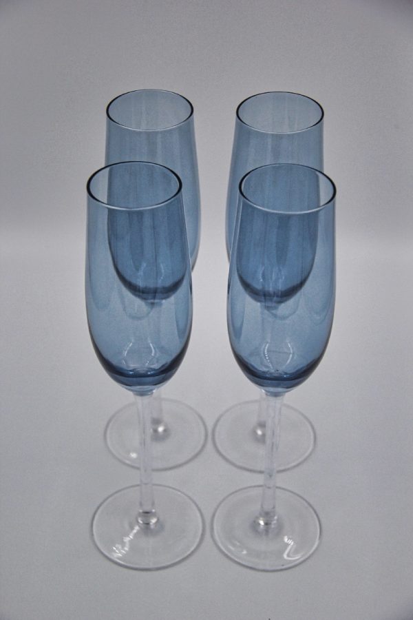 Champagne Flute Blush Blue