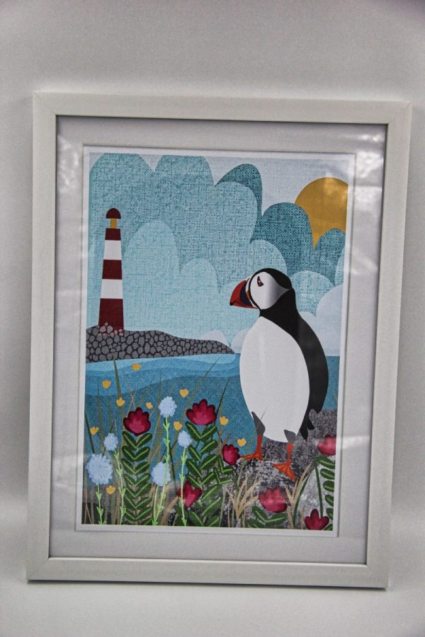 Puffin Print Framed - Image 2