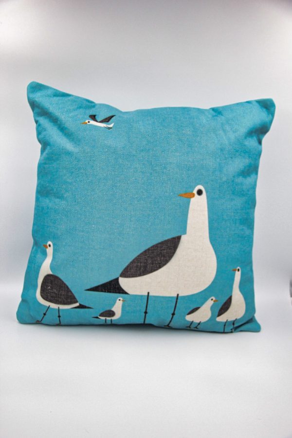 Standing Tall Seagull Cushion