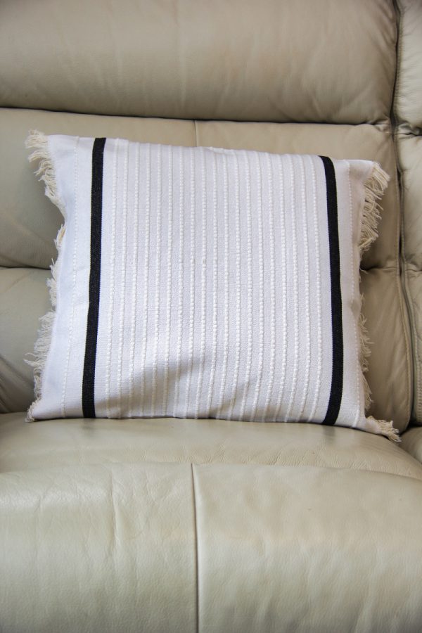 Coastal Stripe Tassel Cushion Cover Medium