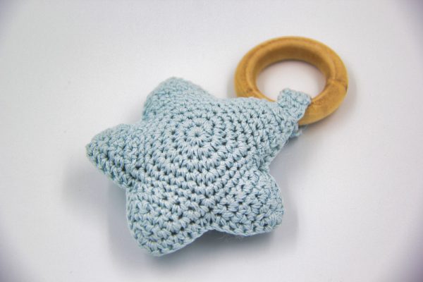 Cotton Star Rattle Blue