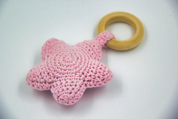 Cotton Star Rattle Pink