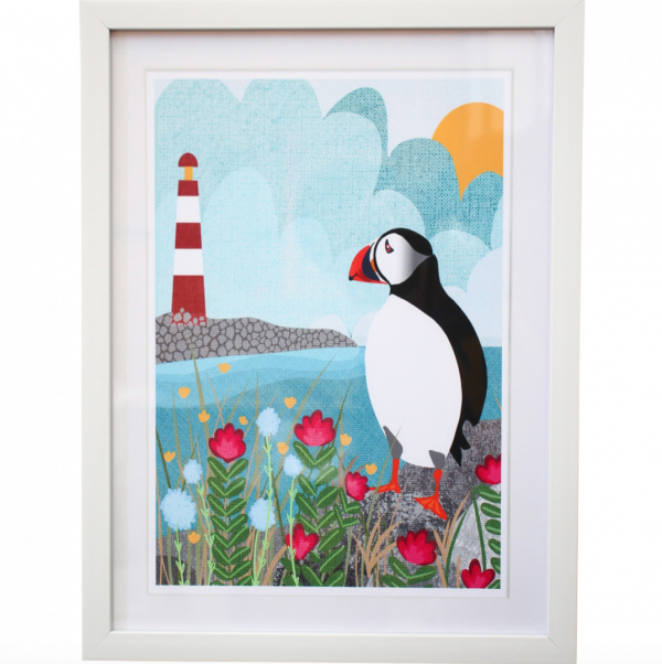 Puffin Print Framed